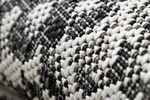 Makro Abra Kusový koberec Sisalový SION 22162 tkaný na plocho hadí kůže ecru černý Rozměr: 80x150 cm