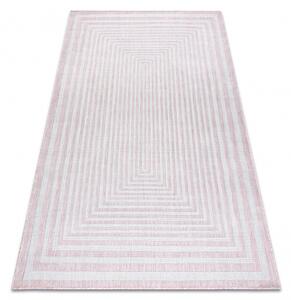 Balta Kusový koberec Sisalový SION 22376 tkaný na plocho geometrický růžový ecru Rozměr: 200x290 cm