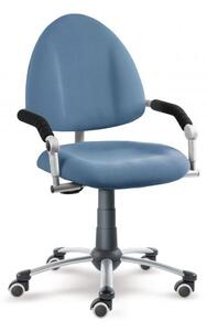 Rostoucí dětská židle na kolečkách Mayer FREAKY – s područkami Aquaclean modrá 2436 08 30 462