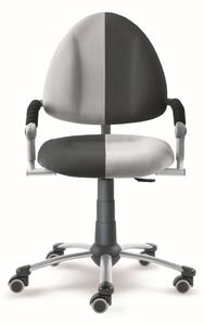 Rostoucí dětská židle na kolečkách Mayer FREAKY – s područkami Aquaclean černá/šedá 2436 08 464
