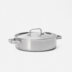 Fabini Servírovací tegame pánev Lucca 4.0 Standard, ø 28 cm (4l) - Nerezová beznýtová pánev z vícevrstvé nerezové oceli s poklicí