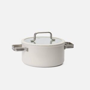 Fabini Hrnec Meda 5.0 Standard, ø 20 cm (2,6 l) - Nepřilnavý hrnec s keramickým povrchem s poklicí, krémový