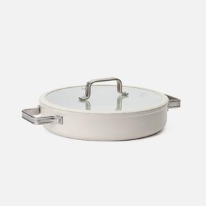 Fabini Servírovací tegame pánev Meda 5.0 Standard, ø 28 cm - Nepřilnavá pánev s keramickým povrchem s poklicí, krémová