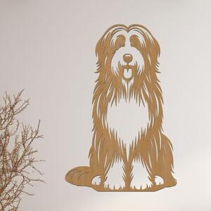 Dřevo života | Dřevěný obraz Bearded Collie | Rozměry (cm): 31x40 | Zvolte barvu dekoru: Buk