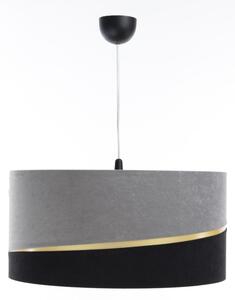Lustr na lanku SWING 1xE27/60W/230V černá/šedá/zlatá