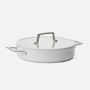 Fabini Servírovací tegame pánev Meda 5.0 Pro, ø 28 cm - Nepřilnavá pánev s keramickým povrchem s poklicí, světle šedá