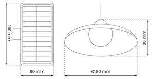 SADA 2x LED Solární závěsné svítidlo LED/6W/3,7V 2000 mAh IP44 + DO