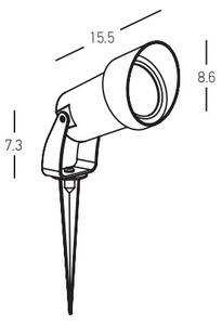 Zambelis E310 - Venkovní lampa 1xGU10/7W/230V IP54