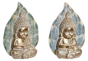 13493 Dekorativní postava DKD Home Decor 12,4 x 5,6 x 17,7 cm Modrý Buddha Tyrkysová Orientální Decapé (2 kusů)