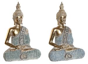 13493 Dekorativní postava DKD Home Decor 23 x 13 x 34 cm Modrý Buddha Tyrkysová Orientální Decapé (2 kusů)