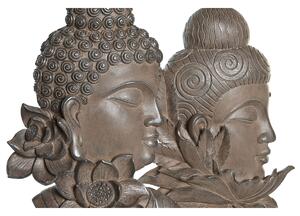 Dekorativní postava DKD Home Decor 23 x 8 x 42 cm Černý Kaštanová Buddha Orientální (2 kusů)