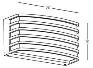 Zambelis E275 - Venkovní nástěnné svítidlo 1xE27/20W/230V IP54 hnědá