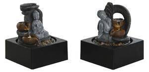 13493 Zahradní fontána DKD Home Decor Buddha Pryskyřice 18 x 18 x 22 cm Orientální (2 kusů)