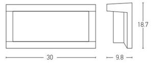 Zambelis E128 - Venkovní nástěnné svítidlo 1xE27/18W/230V IP54 antracit