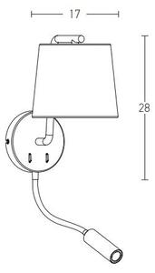 Zambelis H57 - LED Flexibilní svítidlo LED/3W + 1xE27/40W/230V černá