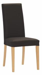 Jídelní celočalouněná židle Stima Nancy - PU kůže nebo látka, více barev Varianta 4 - tmavě hnědá, koženka beige