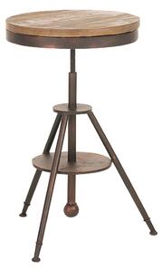 Kovový barový stůl Mok industriální styl ~ v70-92 x Ø50 cm - Bronzová