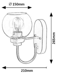 Rabalux 75005 - Koupelnové nástěnné svítidlo TIRINA 1xE27/15W/230V IP44