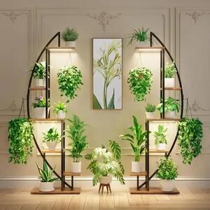 Moonflower™ Stojan Na Rostliny Ve Tvaru Půlměsíce S Osvětlením