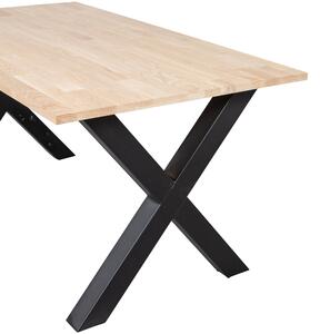 Jídelní stůl TABLO dub světlý 160x 90 cm (X noha) WOOOD