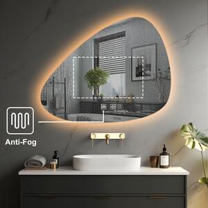 IREDA Koupelnové zrcadlo s LED osvětlením, 100 x 70 cm
