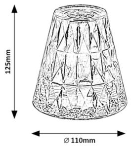 Rabalux 76004 - LED RGB Stmívatelná nabíjecí stolní lampa SIGGY LED/2W/5V 3000K