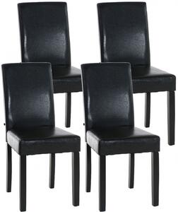 Jídelní židle Inn (SET 4 ks) ~ nohy černé - Hnědá