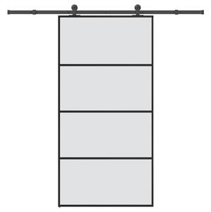 Posuvné dveře s kováním 102,5 x 205 cm ESG sklo a hliník 3332880
