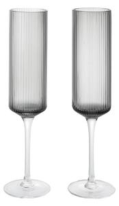 Sklenice Ripple Champagne Smoked Grey – set 2 ks