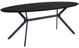 Jídelní stůl BRUNO černý ovál 220x100 cm WOOOD