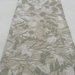 Běhoun ubrus 135x40 cm Zeleno-bílé listy