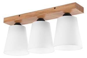 Přisazený lustr LULA 3xE27/60W/230V dub