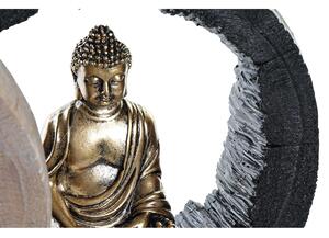 Dekorativní postava DKD Home Decor Černý Zlatá Buddha Orientální 20,8 x 6 x 18,5 cm (2 kusů)