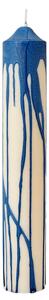Svíčka Dryp Pillar Deep Blue 30 cm
