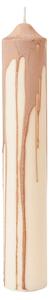 Svíčka Dryp Pillar Beige 30 cm