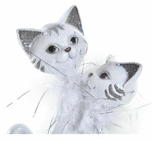 Dekorativní postava DKD Home Decor 15 x 10 x 29 cm Bílý Kočiček Romantický