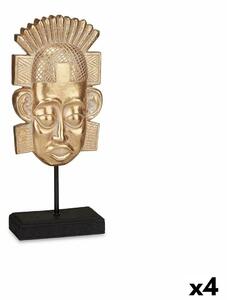 3892 Dekorativní postava Indián Zlatá 17,5 x 36 x 10,5 cm (4 kusů)