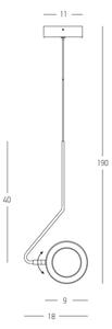 Zambelis 22045 - LED Stmívatelný lustr na lanku LED/7W/230V CRI90 černá
