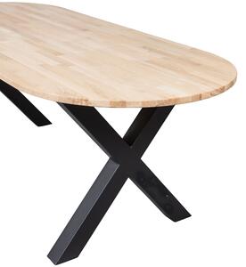 Jídelní stůl TABLO dub světlý 220x 90 cm (X noha) WOOOD