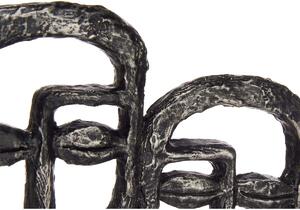 Gift Decor Dekorativní postava Tvář Černý 27 x 32,5 x 10,5 cm (4 kusů)