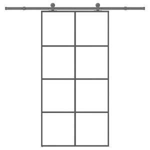 Posuvné dveře s kováním 102,5 x 205 cm ESG sklo a hliník 3332903