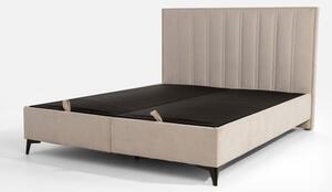 Béžová postel boxspring VINCENZO 160x200 cm