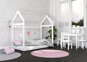 BabyBeds Dětská postel domeček bez zábrany bílá Velikost postele: 160x80 cm