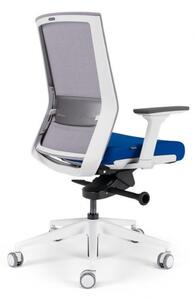 Kancelářská ergonomická židle BESTUHL S27 WHITE — více barev, snímatelný potah Modrá