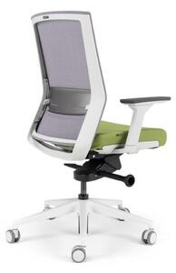 Kancelářská ergonomická židle BESTUHL S27 WHITE — více barev, snímatelný potah Šedá