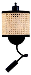 Zambelis 20355 - LED Nástěnná lampa 1xE27/40W + LED/3W/230V ratan