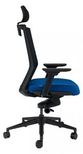 Kancelářská ergonomická židle BESTUHL S27 BLACK — více barev, snímatelný potah Modrá