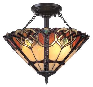 Quoizel QZ-CAMBRIDGE-SF - Stropní svítidlo Tiffany CAMBRIDGE 2xE27/100W/230V