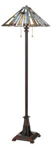 Quoizel QZ-MAYBECK-FL - Stojací lampa Tiffany MAYBECK 2xE27/60W/230V