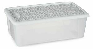 Úložný box s víkem Stefanplast Elegance Bílý Plastické 5 L 19,5 x 11,5 x 33 cm (12 kusů)